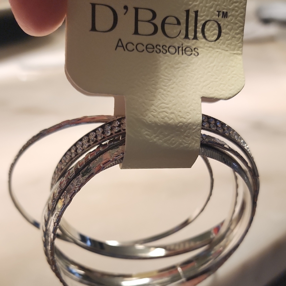 D'Bello Silver Bangle Set